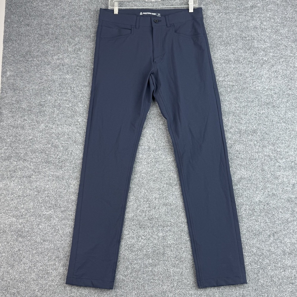 Western Rise Evolution Pants Mens 31x32 Navy Blue Slim Stretch Travel Techwear